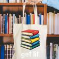 Get Lit With Books Canvas Tote Bag