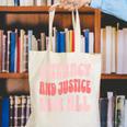 Literacy And Justice For All Book Lover Canvas Tote Bag