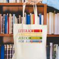 Literacy And Justice For All Reading Book Club Librarian Canvas Tote Bag