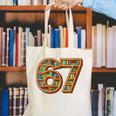 Literary 67 Bookshelf Six Seven Reading Meme Canvas Tote Bag