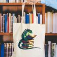 Lizard Reading Book Librarian Bookworm Reader Read Canvas Tote Bag