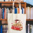 Love Book Coffee Heart Coquette Bow Valentines Day Canvas Tote Bag Love Book Coffee Heart Coquette Bow Valentines Day Canvas Tote Bag