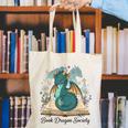 Magical Book Dragon Fantasy Reading Enthusiast Art Canvas Tote Bag Magical Book Dragon Fantasy Reading Enthusiast Art Canvas Tote Bag