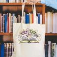 Mardi Gras Book Librarian Author Purple Beads Canvas Tote Bag