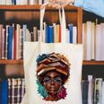 Melanin Girl Afro Book Lover Librarian Teacher Student Canvas Tote Bag