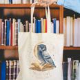 Night Owl Book Club Crescent Moon Late Night Reading Canvas Tote Bag Night Owl Book Club Crescent Moon Late Night Reading Canvas Tote Bag