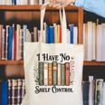 I Have No Shelf Control Flower Book Bookish Canvas Tote Bag