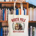 North Pole Book Club Hot Cocoa Bookworm Christmas Xmas Canvas Tote Bag