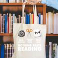 Nothing Beats Reading Bookworm Librarian Book Nerd Canvas Tote Bag