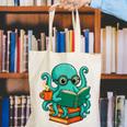 Octopus Reading Book Reading Bookworm Reader Canvas Tote Bag