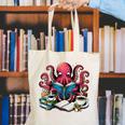 Octopus Reading Book Coffee Lover Bookaholic Bookworm Reader Canvas Tote Bag Octopus Reading Book Coffee Lover Bookaholic Bookworm Reader Canvas Tote Bag