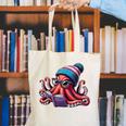 Octopus Reading Book Kraken Book Lover Canvas Tote Bag Octopus Reading Book Kraken Book Lover Canvas Tote Bag