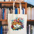 Open Book With Colorful Floral Reading Magic Canvas Tote Bag Open Book With Colorful Floral Reading Magic Canvas Tote Bag