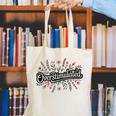 Overstimulated – Introvert Floral Saying Canvas Tote Bag