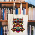 Owl With Glasses And Book Reading Canvas Tote Bag Owl With Glasses And Book Reading Canvas Tote Bag