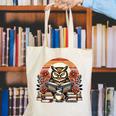 Owl Reading Books Book Library Bookworm Canvas Tote Bag
