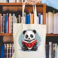 Panda With Book For Reading Enthusiasts Canvas Tote Bag