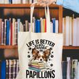 Papillon Dog Breed Life Is Better With Books And Papillons Canvas Tote Bag