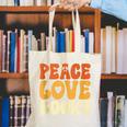 Peace Love Books Men Women Canvas Tote Bag