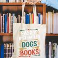Pet Lover Joke Easily Distracted By Dogs And Books Men Canvas Tote Bag Pet Lover Joke Easily Distracted By Dogs And Books Men Canvas Tote Bag