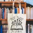 Plot Twist I'm Sober Women's Sobriety Book Reading Literary Canvas Tote Bag
