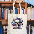 Psychological Thriller Reader Fan Skull Flowers Books Canvas Tote Bag Psychological Thriller Reader Fan Skull Flowers Books Canvas Tote Bag