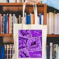 Purple Comic Book Purple Color Graphic Canvas Tote Bag Purple Comic Book Purple Color Graphic Canvas Tote Bag