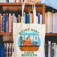 Quiet Girl Loud Results Introvert Office Staff Secretary Canvas Tote Bag
