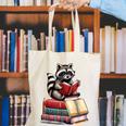 Raccoon Reading Books Matching Bookworm Readers Librarian Canvas Tote Bag