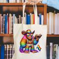 Rainbow Pride Bigfoot Reading Book With Heart Glasses Canvas Tote Bag Rainbow Pride Bigfoot Reading Book With Heart Glasses Canvas Tote Bag