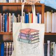 Rather Be Reading Book Lover Stack Canvas Tote Bag