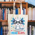 I Read Alotl Cute Axolotl Reading Book Lover Canvas Tote Bag I Read Alotl Cute Axolotl Reading Book Lover Canvas Tote Bag