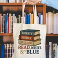 Read Blue Liberty Books July 4th Independence Canvas Tote Bag