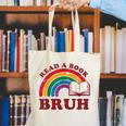 Read A Book Bruh Rainbow Vintage Reading Library Student Canvas Tote Bag Read A Book Bruh Rainbow Vintage Reading Library Student Canvas Tote Bag