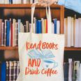 Read Book And Drink Coffee Book Club Reading Canvas Tote Bag