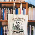 Read Books Be Kind Stay Weird Skeleton Reading Book Lover Canvas Tote Bag