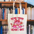 Read Your Heart Out Teacher Valentine Reading Book Lover Canvas Tote Bag
