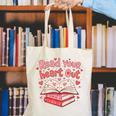 Read Your Heart Out Teacher Valentines Day Book Lover Canvas Tote Bag