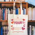 Read Your Heart Out Teacher Valentines Day Reading Book Love Canvas Tote Bag