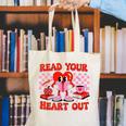 Read Your Heart Out Valentine Reading Book Kid Teacher Canvas Tote Bag