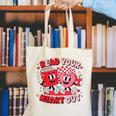 Read Your Heart Out Valentine's Day Retro Teacher Bookish Canvas Tote Bag