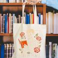 Read In Peace Skeleton Reading Book Halloween Teacher Canvas Tote Bag