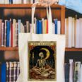 The Reader Tarot Card Book Lover Skeleton Art Goth Style Canvas Tote Bag