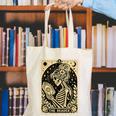 The Reader Tarot Card Book Lover Skeleton Reading Book Canvas Tote Bag