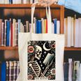 The Reader Tarot Card Skeleton Reading Book Bookworm Bookish Canvas Tote Bag