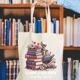 Reading A Book Per Day Keeps Reality Away Skeleton Books Canvas Tote Bag