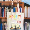 Reading Books Bibliophile Hooray It's Library Day Canvas Tote Bag