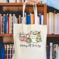 Reading All The Way Christmas Book Lover For Women And Teens Canvas Tote Bag