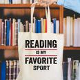 Reading Is My Favorite Sport Book Lover Quote Canvas Tote Bag
