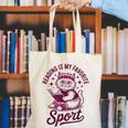 Reading Is My Favorite Sport Cat And Book Lover Women Canvas Tote Bag